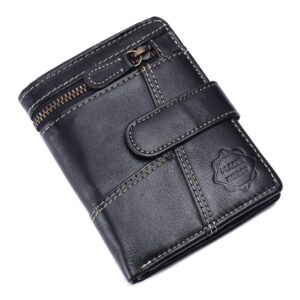 Men Trendy, Formal, Casual, Evening/Party Black Genuine Leather RFID Wallet (9 Card Slots)