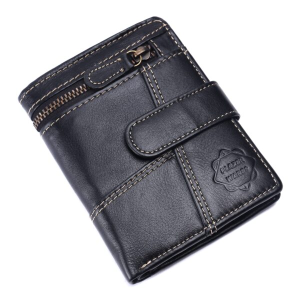 Men Trendy, Formal, Casual, Evening/Party Black Genuine Leather RFID Wallet (9 Card Slots)